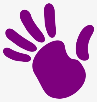 Purple Hand Clip Art - Purple Hand Transparent