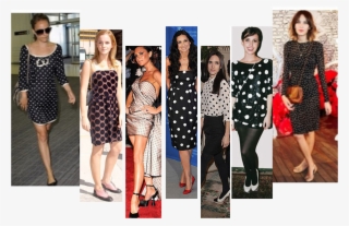 Natalie Portman/emma Watson/ Victoria Beckham/ Demi - Alexa Chung Polka Dot Dress