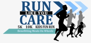 Run Like You Care - Children Running Silhouette