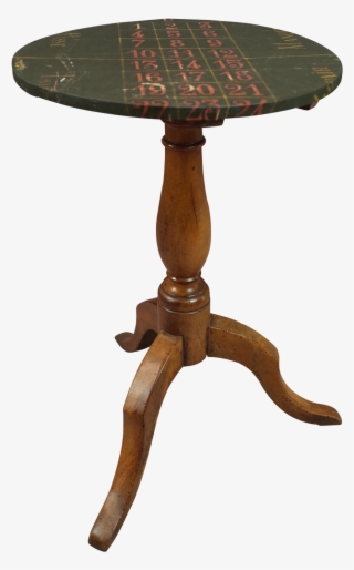Gueridon Table With Gaming Rexin Top - Wine