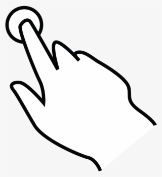 Supported Touch Gestures - Finger Tap Icon White