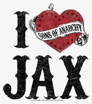 Sons Of Anarchy I Heart Jax Juniors T-shirt - Sons Of Anarchy Women's T Shirt