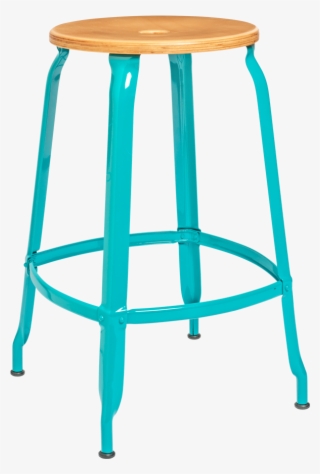 Nicolle Stool Wooden Seat 60cm - Fads Rainbow Bar Stool Purple Metal (pack