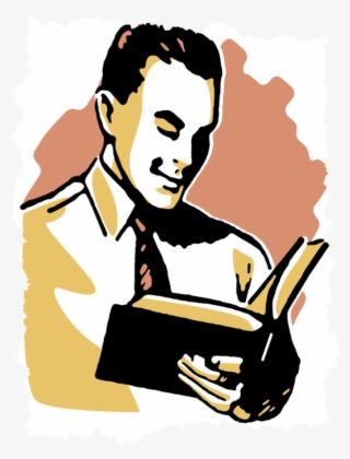 «a Person Who Won't Read Has No Advantage Over One - Reading A Book Drawing