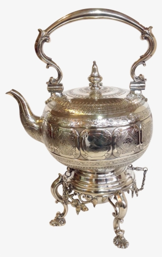 English Silver Tipping Kettle On Stand Elkington Family