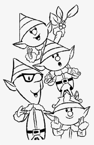 Christmas Coloring Pages Of Elves With Santa S - Santas Elves Coloring Page