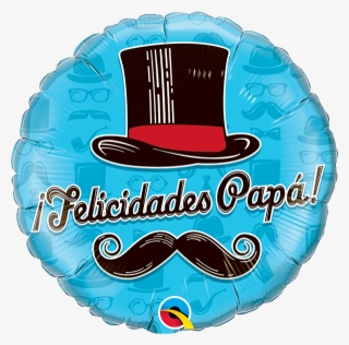Felicidades Papa Top Hat Foil Mylar Balloon | 18" |