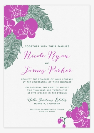 Orchid Palms - Greeting Card