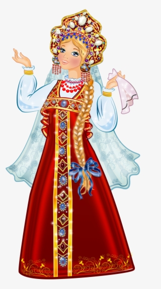 Russian Traditonal Clothing - Русская Красавица Рисунок