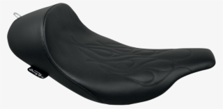 Danny Gray Black Flame Speed Cradle Leather Solo Seat - Danny Gray Speedcradle Solo For Harley Touring