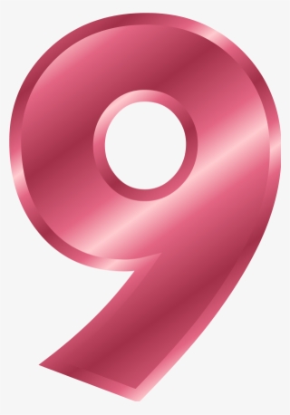 Vector Clip Art - Pink Number Nine