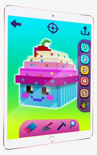 Ipad Vox - Voxel Island - Color 3d Pixel Blocks By Numbers