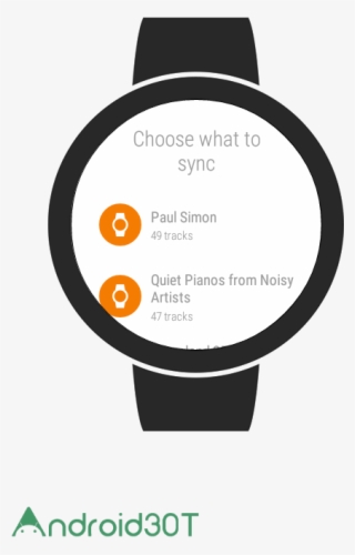 Google Play Music - Android Watch Face Calendar