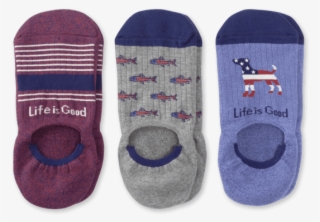 3-pack Men's Americana Cushioned Invisible No Show - Sock