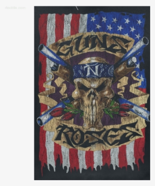 Skull Flag Guns N' Roses Sweat Shirt À Capuche Sweat - Guns N' Roses Flag Back Patch