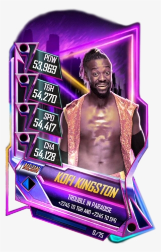Kofikingston S5 23 Neon - Neon Card Wwe Supercard