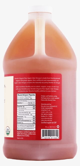 Buy Online Organic Apple Cider Vinegar Kevala Black - Kevala - Organic Raw Apple Cider Vinegar - 64 Fl. Oz.