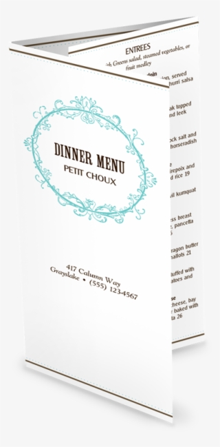 French Restaurant Folded Menu - Folded Menu