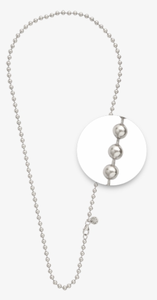 Nikki Lissoni Ny01s 4mm Ball Chain Necklet Silver Plated - Necklace