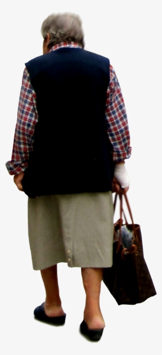 Download - Anciano De Espaldas Png