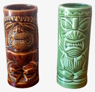 Vintage 1960s Tiki Mugs Orchids Of Hawaii Brown And - Orchids Of Hawaii R74