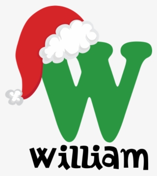 Favorite - Letter M With Christmas Hat