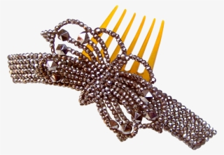 Victorian Cut Steel Hair Comb Hinged Butterfly Design - Body Jewelry