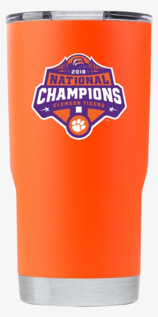 Orange Tumbler Clemson 2018 National Champions 20oz - Clemson Tigers Football