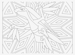 Adult Pokemon Coloring Page Grovyle - Coloring Book