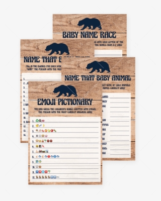 Woodland Baby Shower Games Bundle By Littlesizzle - Baby Shower