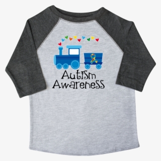 Autism Awareness Ribbon Train Toddler T-shirt Heather - Inktastic