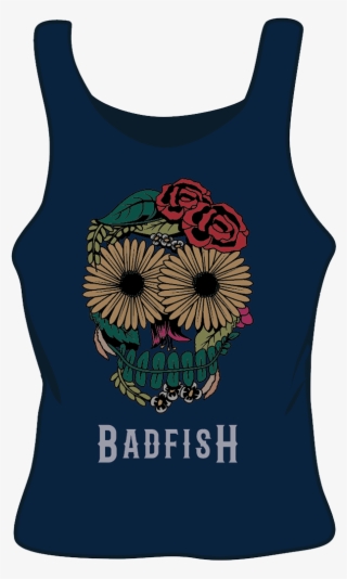 Womans Daisy Skull Tank - Portable Network Graphics