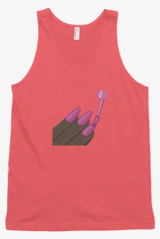 Dark Nail Polish Emoji Tank Top Swish Embassy - T-shirt