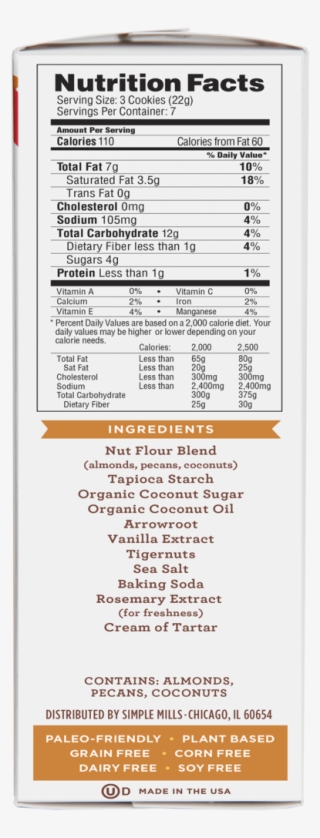 Simple Mills Cookies - Tea India Cardamom Mix Chai Moments 10 Instant Packets