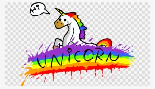 Unicorn And A Rainbow Clipart Unicorn Frappuccino Clip - Unicorn
