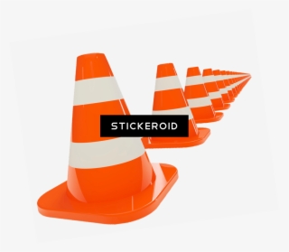 Traffic Cone Line Illustration - Graphic Design