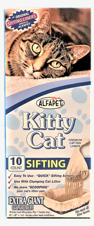Alfapet Kitty Cat Sta-put Elastic Sifting Litter Box - Alfapet Cat Pan Liners, Premium, Sifting, Jumbo - 5