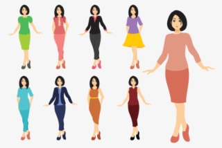 Mujer Vectors - Woman Full Body Vector