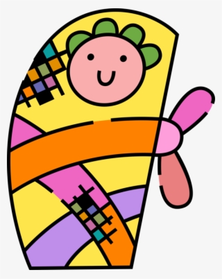 Clipart Freeuse Stock Baby Wrapped In Blanket Clipart - Infant
