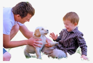 Puppy Biting Boy Hand - Toddler