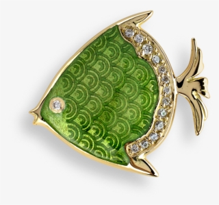 Nicole Barr Designs 18 Karat Gold Fish Lapel Pin-green - Coin Purse