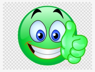 Emoji Green Clipart Emoji Thumb Signal Smiley - Vinyl Vector