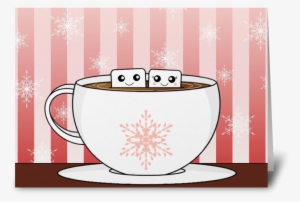 Marshmallows Greeting Card - Coffee