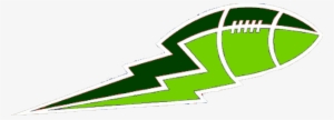 Lime Green And Green Football Lightning Big - Lightning Football