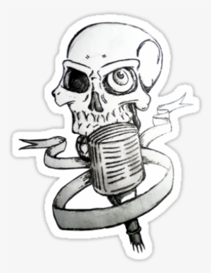 "music Skull Tattoo" Stickers By Mehdals - Illustration