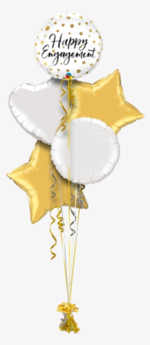 Happy Engagement Gold Dots Engagement Balloon - Religion
