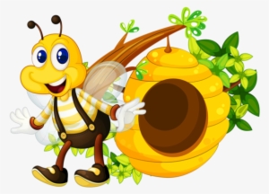 Buzzy Bumble Bees Clipart Cute Bee Honey Comb Bee Hive - Honey Bee Clipart Png