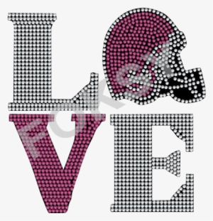 Love Nfl Cleveland Browns Rhinestone Transfer Iron - Illustration