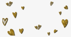 Elegant Gold Hearts - Snap Wedding Geofilter Png