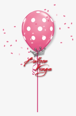 11in Rose Polka Dots - Green Polka Dot Balloon